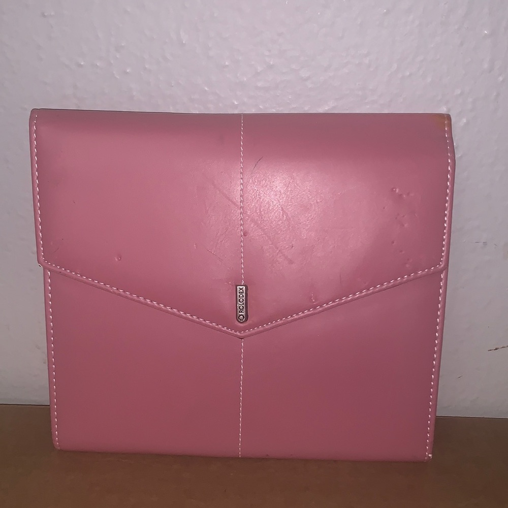 Aldo Pink Leather Envelope Clutch